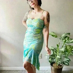 Y2K whimsical fairy ruffle dress‎